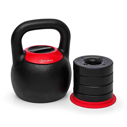 Klarfit Adjustabell - Pesas rusas ajustables, Peso regulable 8-10-12-14-16 kg