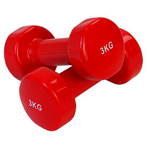 BB Sport Mancuernas de Vinilo Juego de 2 Pesas Mancuernas 0,5 kg a 5 kg