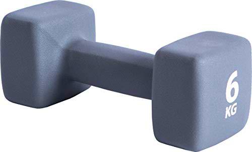 Pure 2 Improve Neoprene Dumbbells Mancuernas, Unisex, Gris, 6 kg