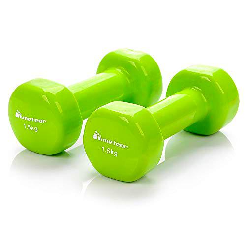 meteor Mancuernas de Vinilo Accesorio de Entrenamiento para Antebrazos Gimnasio Entrenamiento en Casa Rehabilitación Ideal para Mujere y Hombre