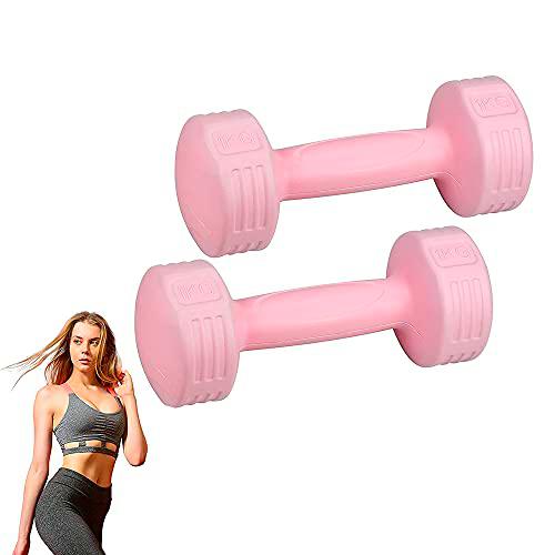 2 Piezas Mancuernas 1kg Mujer, Mancuernas 1kg, Juego de 2 Mancuernas para Gimnasio y Entrenamiento