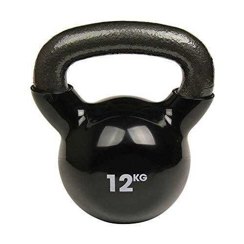 Fitness Mad Kettlebell Black Pesa Rusa Negra, Unisex Adulto, 12 kg