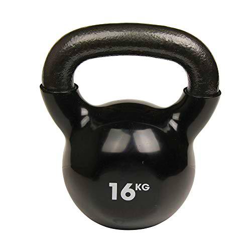 Fitness Mad Kettlebell Black Pesa Rusa Negra, Unisex Adulto, 16 kg