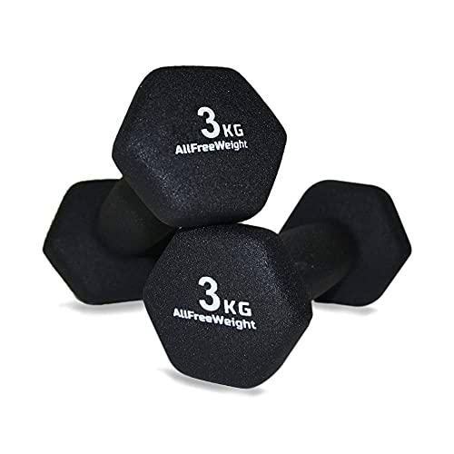 Natural Logistics Mancuernas de Neopreno para Musculación (3 kg)