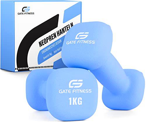 GATE FITNESS Mancuernas (2x1kg azul claro)