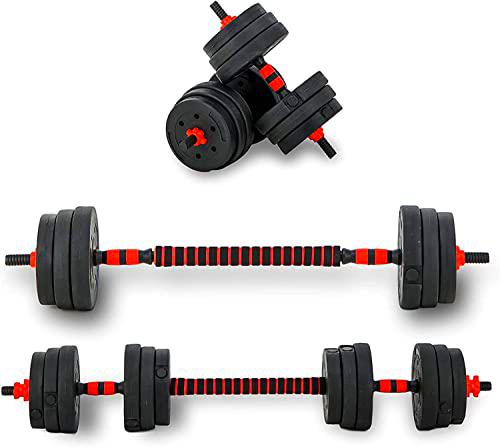 BCBIG Mancuernas Ajustables Pesas Set, 2 En 1 De Dumbbell con Barras ConexióN