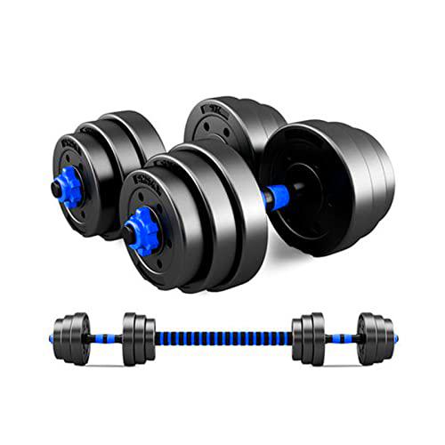 BCBIG Mancuernas conjunto de gimnasio en casa, 3 in 1,Ajustables Barra juego de levantamiento de pesas con mancuernas Hogar Oficina Gimnasio,15kg(7.5kg*2)