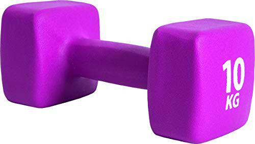 Pure 2 Improve Mancuernas de Neopreno, Unisex, Morado, 10 kg