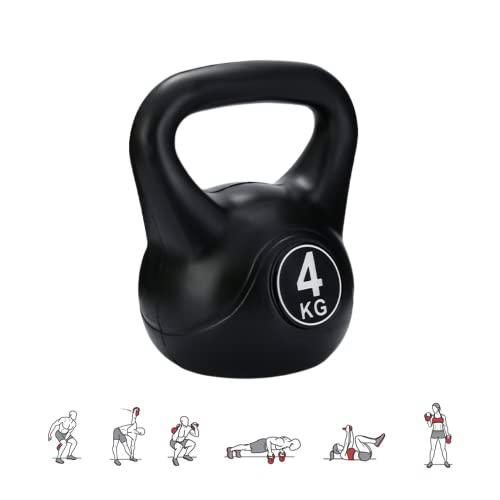 MAGIC SELECT Pesa Rusa de 4kg. Pesa Kettlebell de Hormigón con Mango Ergonómico