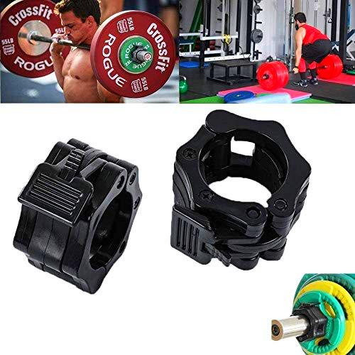 tmtonmoon 2Pcs 25mm Collares De Resorte con Mancuernas Abrazaderas con Barra de Mancuernas para Barra Levantamiento de Pesas Gimnasio Entrenamiento FíSico Bloqueo De Mancuernas