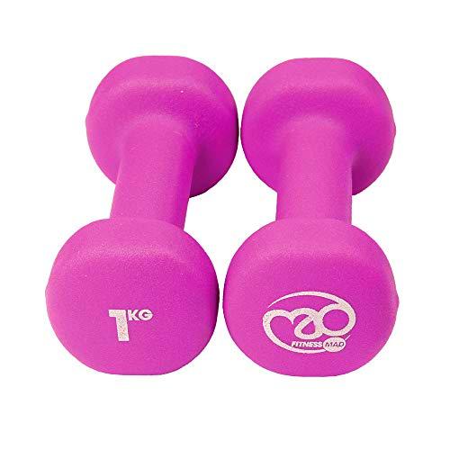 Fitness Mad Neo - Set de 2 Mancuernas / pesas de 1kg/u