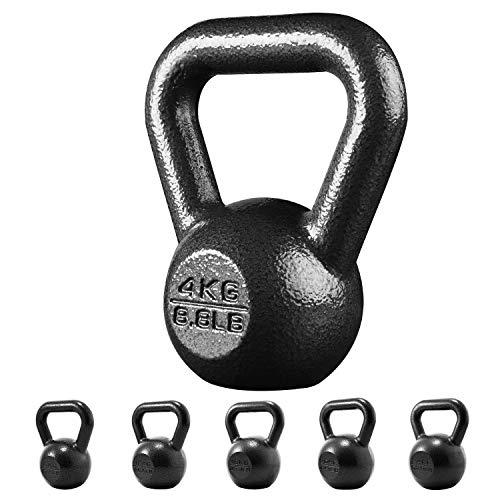 PROIRON Pesa Rusa de Hierro Fundido, Kettlebell 4kg para fisicoculturismo y Entrenamiento con Pesas