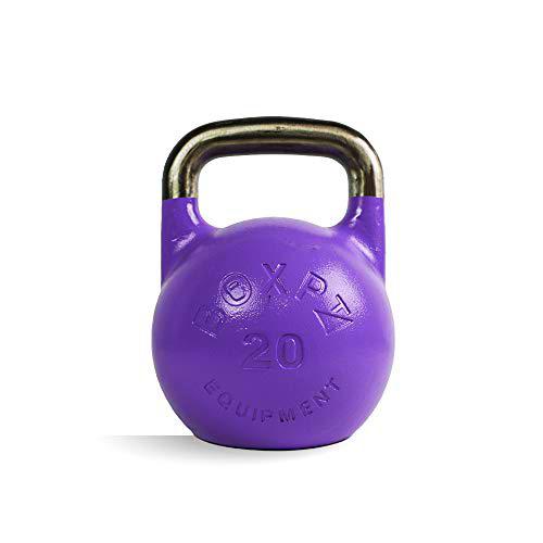 BOXPT Kettlebell de Competición en Hierro Cromado Violeta (20kg)