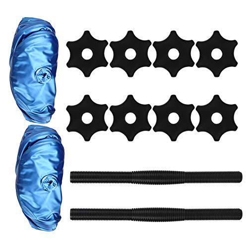 Alomejor Mancuernas llenas de Agua 16-20 KG Mancuernas de Peso Ajustable para Fitness Brazo Entrenamiento Muscular Culturismo Viaje Mancuernas Conjunto(Blue)