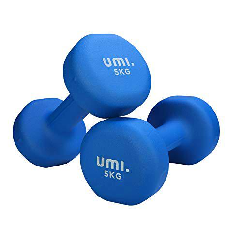 Amazon Brand - Umi - Mancuernas de Neopreno - Mancuernas con Revestimiento de Neopreno 2 x 5 kg