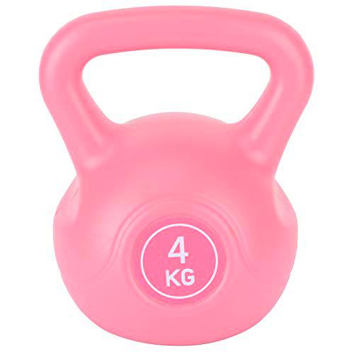 RiToEasysports 8.8 lbs Pesas de Kettlebell Mancuernas de Ejercicio con Mango Ancho para Entrenamiento de Cuerpo Completo de Gimnasio en casa