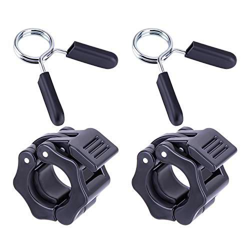 DEXIDUO 2 Piezas de Clips para Barra, Mecanismo de Bloqueo de par de liberación rápida de 25 mm Bloqueo de Barra Profesional con Clips de Collar