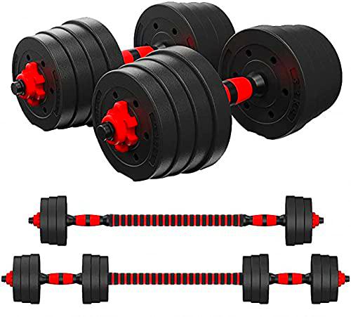 Mancuernas Ajustables Pesas Set, 2 En 1 De Dumbbell con Barras ConexióN