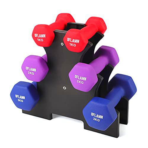 Oflamn Báscula de pesas de neopreno para gimnasio, casa