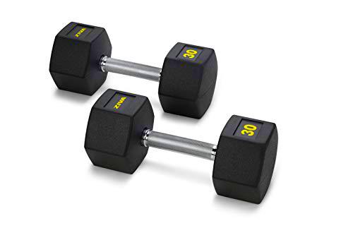 ZIVA Performance Hex Dumbbell 30 Kg Mancuerna, Unisex Adulto