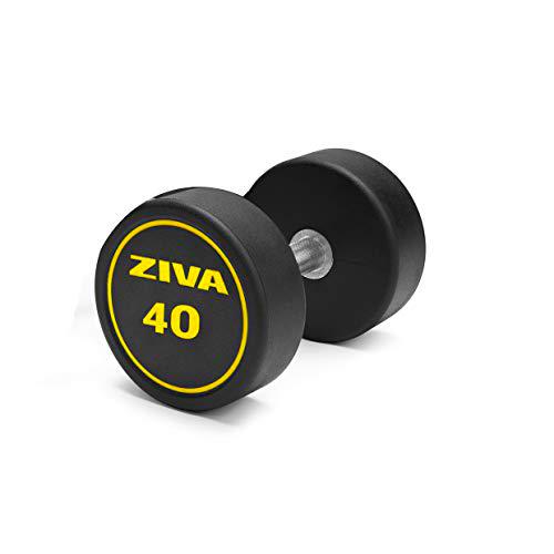 ZIVA Performance mancuerna, Negro/Amarillo, 40 Kg