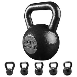 PROIRON Pesa Rusa de Hierro Fundido, Kettlebell 20kg para fisicoculturismo y Entrenamiento con Pesas