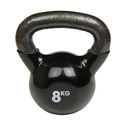 Fitness Mad Kettlebell Black Pesa Rusa Negra, Unisex Adulto, 8 kg